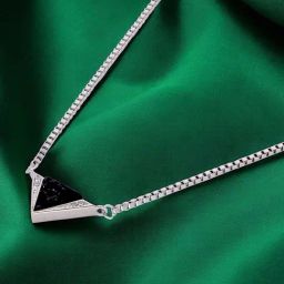crash.club by CKC 925 Sterling Silver Triangular Brilliance Pendant for Women-picture-49