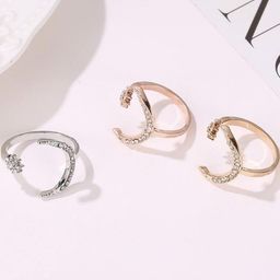 Arzonai Star & Moon Ethnic Metal Ring-image-14