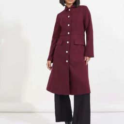 Styli PinkPlain Coat-image-74