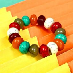 IMLI STREET Multi-Coloured Artificial Beaded Stretchable Bracelet for Women-29
