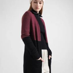 Only Maroon & Black Cardigan-image-62