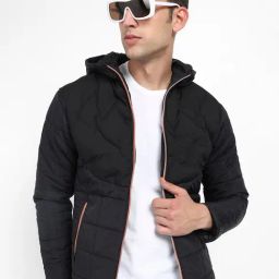 Campus Sutra Black Regular Fit Puffer Jacket-image-66