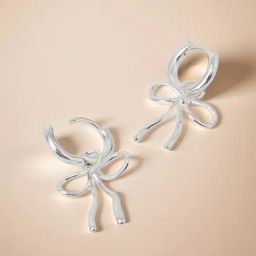 Accessorize London Silver-Plated Hoop Earrings-image-7
