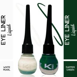 KINDED Liquid Eye Liner White Pearl & Dapper Green Combo-picture-22