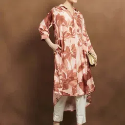 Melange By Lifestyle Peach Regular Fit Printed Kurta-picture-7