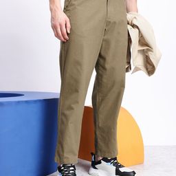 Aeropostale Men Smart Pure Cotton Straight Fit Chinos Trousers-picture-14