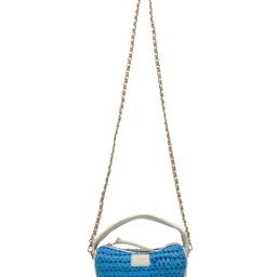 Hie Azure Blue Textured Medium Sling Handbag-image-41