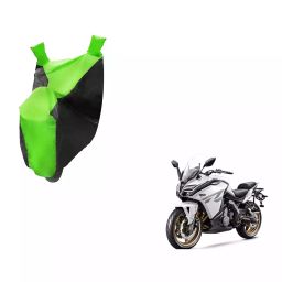 Auto Pearl Waterproof Two Wheeler Cover For CFMoto 650GT (Green & Black)-image-42