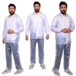 Allextreme XXL Size Transparent Crystal Raincoat With Adjustable Hood for Men, ‎ALL-CRYS-09-26