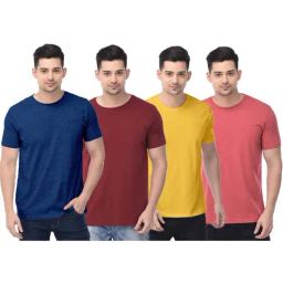 Color Capital Multicolored Regular Fit T-Shirt - Pack of 4-4