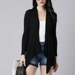 SHOWOFF Black Long Shrug-image-92