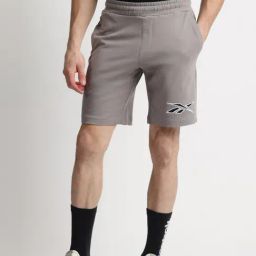 Reebok Grey Cotton Regular Fit Printed Sports Shorts-picture-45
