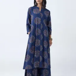 Utsa by Westside Indigo Printed A-Line Kurta-picture-1