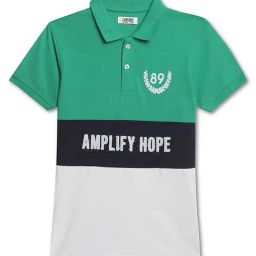 Cantabil Kids Multicolor Color Block Polo T-Shirt-image-37
