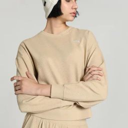 Puma Beige Cotton Regular Fit Sports Sweatshirt-23