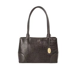 Hidesign Brown Textured Medium Tote Handbag-48
