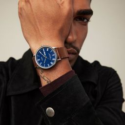 Timex Men Round Dial & Leather Straps Analogue Chronograph Watch TWEG26502 image 2