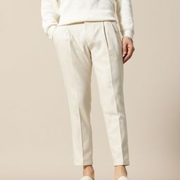 Mr Bowerbird Men Solid Tailored Pleated Trousers-picture-6