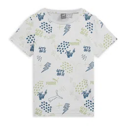 Puma Kids Brand Logo Printed Pure Cotton T-shirt-52