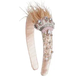 Choko Beige Embellished Hair Band-picture-29