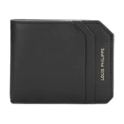 Louis Philippe Navy Textured Leather Bi-Fold Wallet for Men-image-16