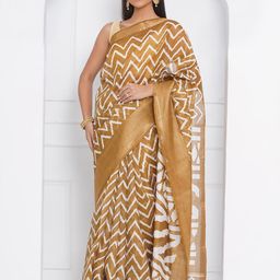 LABEL KASHI Geometric Printed Zari Saree-picture-11