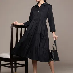 Label Ritu Kumar Pleated Shirt Dress-image-57