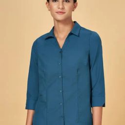 Annabelle by Pantaloons Blue Regular Fit Shirt-image-13