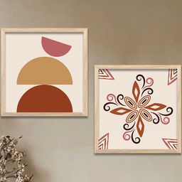WALLLANE Set of 2 Abstract Wood Wall Art-picture-0