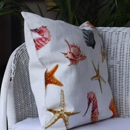 Crown of Poppies White & Grey Abstract Square Cushion Covers image 3