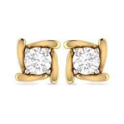 PC Jeweller Varda 18 kt Gold & Diamond Earrings-image-78