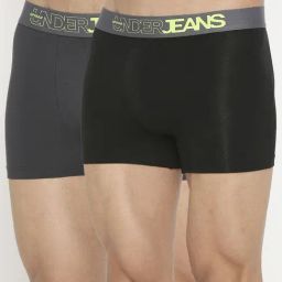 Underjeans by Spykar Assorted Regular Fit Trunks - Pack of 2-picture-37