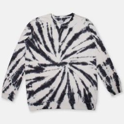 Kiddopanti Kids White & Black Tie Dye Full Sleeves T-Shirt-image-19