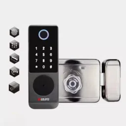 GOLENS Rim Access Keyless Entry Door Lock 5 Way To Unlock Biometric, X32 image 2