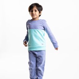 Reedoo Kids Colourblocked Pure Cotton Sweatshirt With Joggers-26
