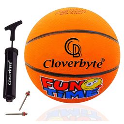 CLOVERBYTE FUNTIME Junior Size 3 Basketball With Pump And Pins For Kids PlayZone Basketball - Orange-5