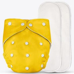 Deedry Cloth Diapers Reusable With 2 Insert - Yellow-28