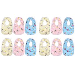 Chinmay Kids ® Bib for Infants Daily Use Super Soft Cotton Fast-Dry Printed Bibs Pack Of 12 (Yellow-Pink-Blue)-picture-11