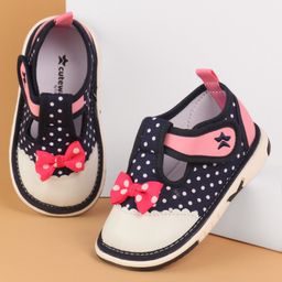 Cute Walk by Babyhug Musical  Shoes with Velcro Closure Polka Dot Print - Navy Blue-image-26