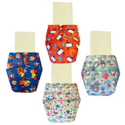 Dumbledo One Size Cloth Diaper with Hemp & Cotton Pad/Insert - Leak-Proof, Stylish, Superior Absorbency - Adjustable For 3 Months to 3 Years, Pack of 4-image-78