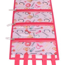 Echo Boomers Portable Wall Hanging Storage for Hair Accessories, Makeup, Toiletries, Kids Items & Kitchen Tools (Pink & Yellow)-25