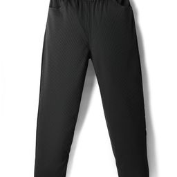 Kookie Kids Cotton Woven Full Length Solid Colour Lounge Pant - Black-20