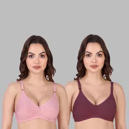 Women Cotton Pink,Maroon Non Padded Non-Wired Lingerie Bra Sport wear Gym Crop Tank Top-image-87