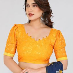 Moda Rapido Floral Printed Embellished Border Beads and Stones Saree image 5