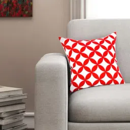 SEJ by Nisha Gupta Red & White Cushion Covers - Set of 1-image-18