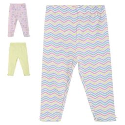 MINIKLUB Kids Multicolor Cotton Printed Leggings (Pack of 3)-image-86