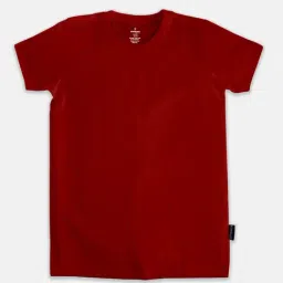 Kiddopanti Kids Red Solid T-Shirt-picture-25