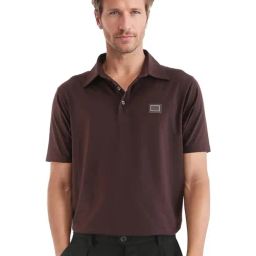 Rare Rabbit Brown Regular Fit Solid Polo T-Shirt-33