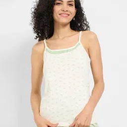 Dreamz By Pantaloons Off White Cotton Comfort Fit Printed Sleepwear Top-image-83