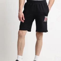 Reebok Black Cotton Regular Fit Printed Sports Shorts-picture-16